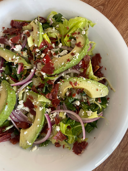 Receta de Ensalada Facil- Crispy con Jamón Serrano o Tocino